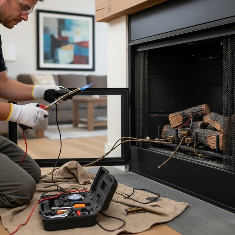 Local Gas Fireplace Remodel pros at work